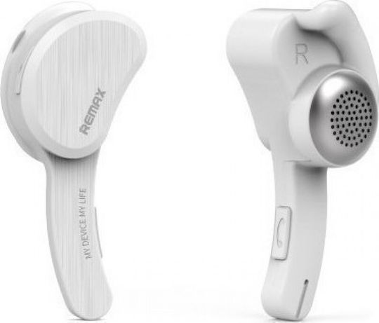 Remax RB-T10 Earbud Bluetooth Handsfree Earphone White view 1