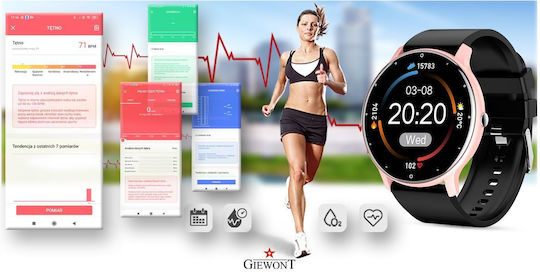 Giewont 120-3 Smartwatch with Heart Rate Monitor (Black) view 8