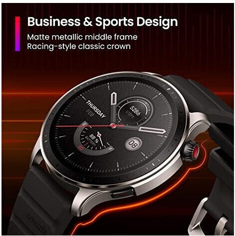 Amazfit GTR 4 46mm Waterproof Smartwatch with Heart Rate Monitor (Black) view 8