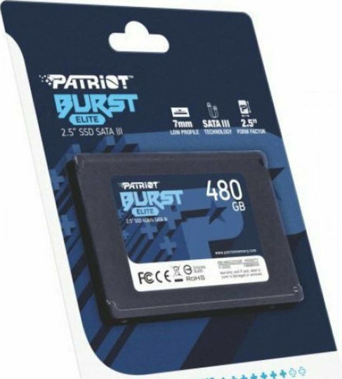 Patriot Burst Elite SSD 480GB 2.5'' Type with SATA III Connection PBE480GS25SSDR vista 6