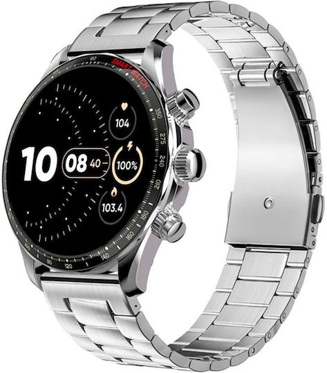 Karen M KM68 Smartwatch with Heart Rate Monitor (Silver)