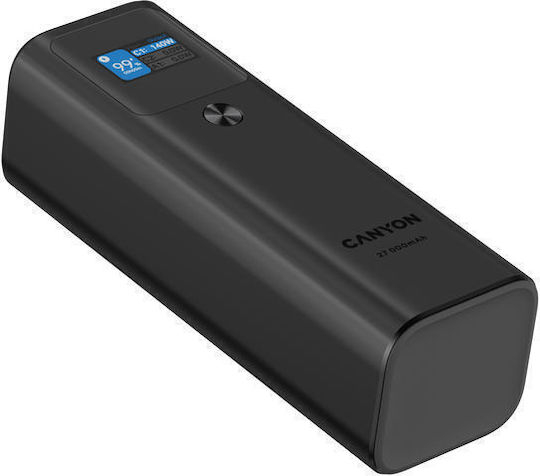 Canyon PB-2010 Power Bank 27000mAh 140W with USB-A Port and 2 USB-C Ports Power Delivery / Quick Charge 3.0 Gray view 3