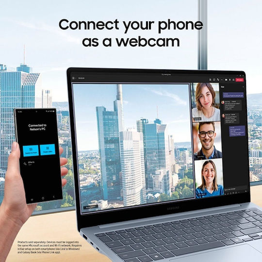 Samsung Galaxy Book4 Edge 15 15.6" Touchscreen (Snapdragon-X Plus/16GB/512GB SSD/W11 Pro) Sapphire Blue (ES Keyboard) view 6