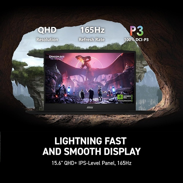 MSI Katana 15 HX 15.6" 165Hz (i9-14900HX/32GB/1.0TB SSD/GeForce RTX 5070/W11 Home) (US Keyboard) view 3