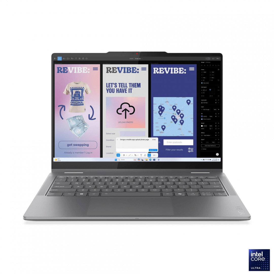 Lenovo Yoga 7i 2-in-1 14ILL10 14" OLED FHD+ Touchscreen (Ultra 7-256V/16GB/1TB SSD/W11 Pro) Luna Grey (International English Keyboard) view 1
